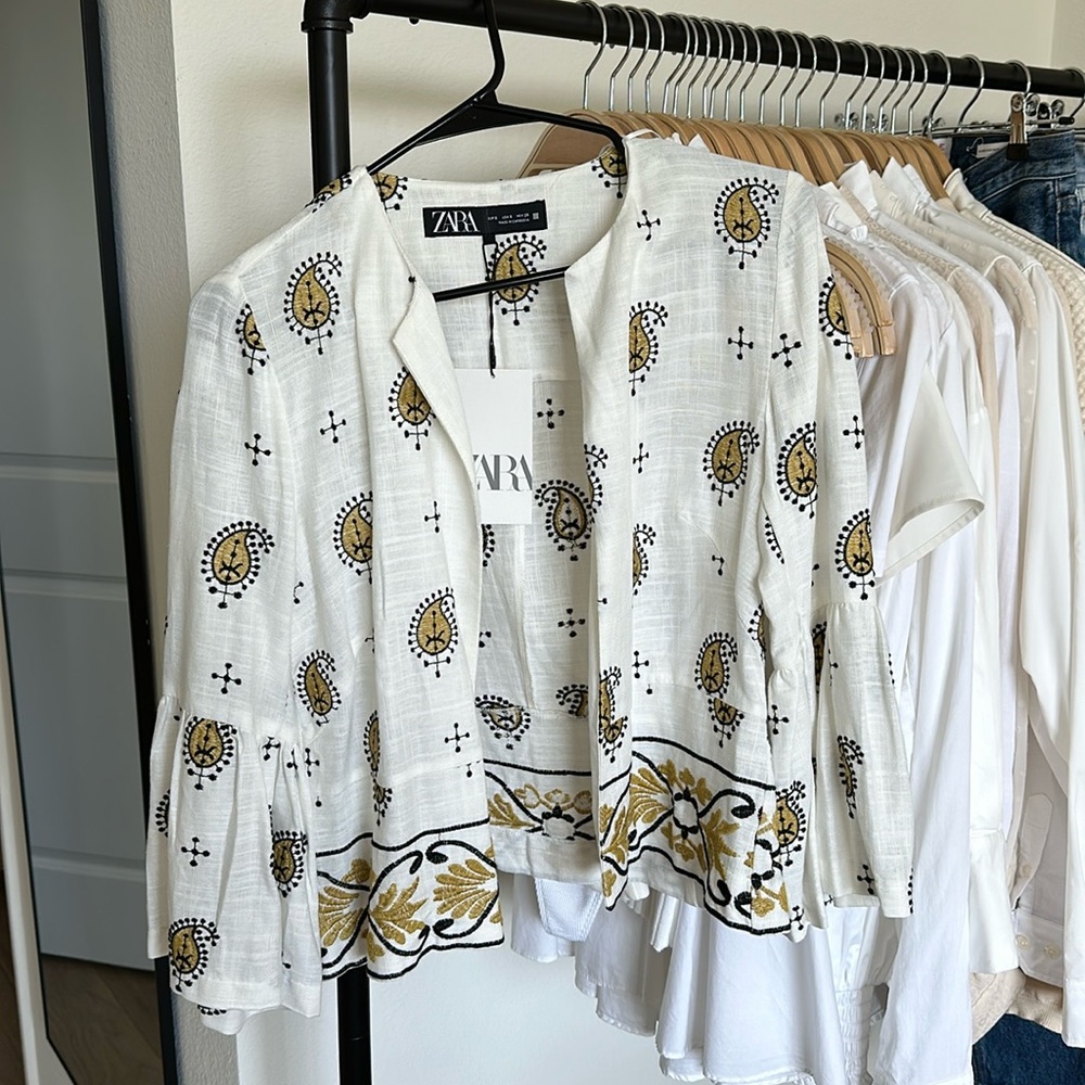 Zara Linen Open Shirt/Cardigan